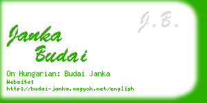 janka budai business card